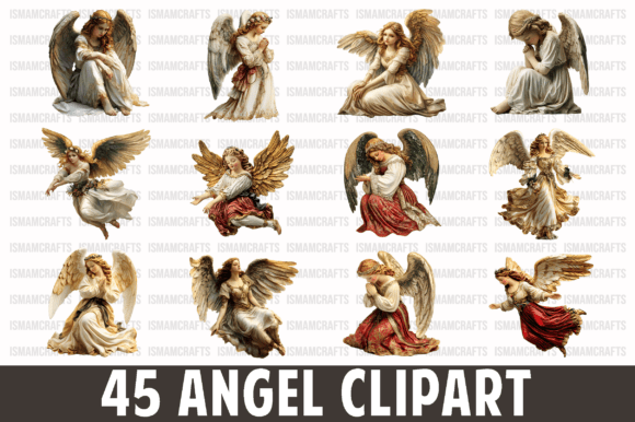 Download Angel Isolated Clipart Bundle PNG - Clipart bundle Collection