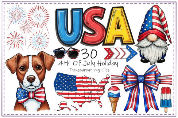 Download 4th of July Holiday Clipart Bundle - Clipart bundle Collection