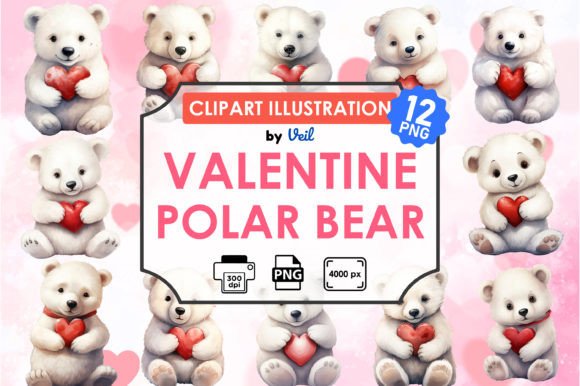 Download Valentine Polar Bear Clipart Bundle - Clipart bundle Collection