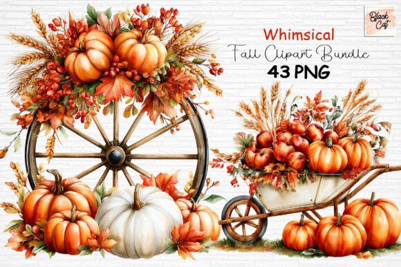 Download Whimsical Fall Clipart Bundle PNG - Clipart bundle Collection
