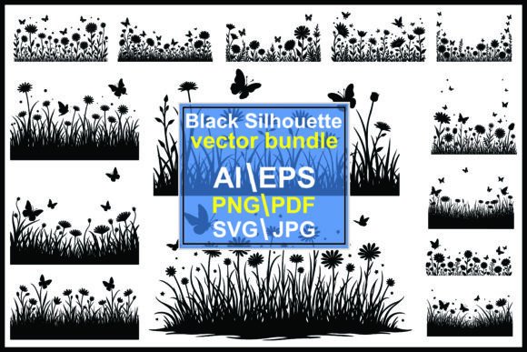 Download Nature Clipart, Grass Flower Butterfly - Nature clipart Collection