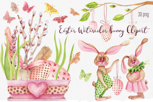 Download Easter Watercolor Bunny Clipart - Premium Resources