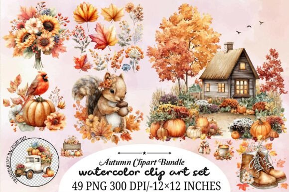 Download Autumn Clipart Bundle - Clipart bundle Collection