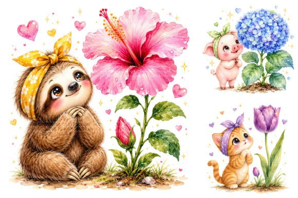 Download 30 Watercolor Baby Animal Clipart Bundle - Clipart bundle Collection