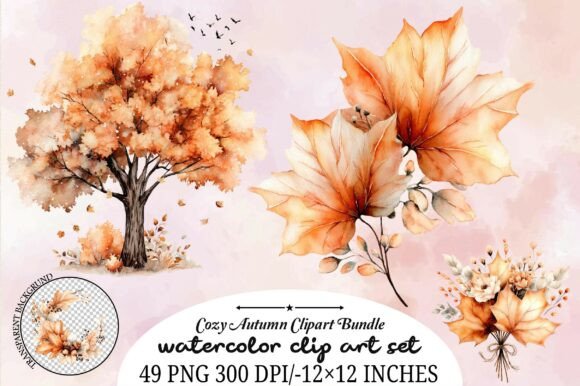 Download Cozy Autumn Clipart Bundle - Clipart bundle Collection