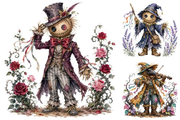 Download Whimsical Scarecrow Clipart Bundle - Clipart bundle Collection