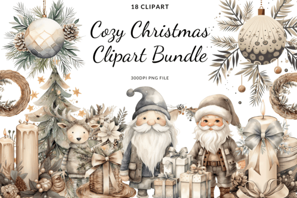 Download Cozy Christmas Clipart Bundle - Clipart bundle Collection