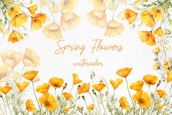 Download Wild Floral Clipart Orange Flowers - Premium Resources