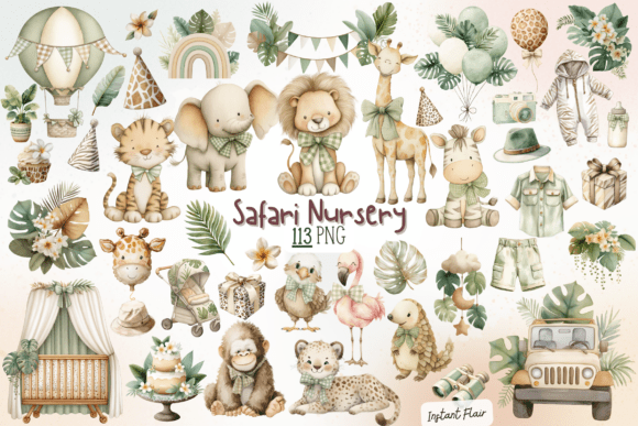 Download Safari Nursery Clipart Bundle - Clipart bundle Collection