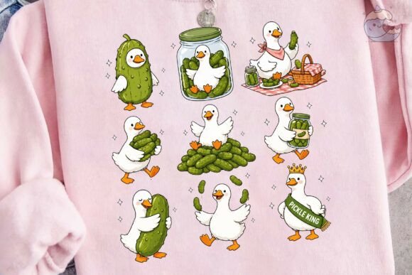 Download Cute Duck and Pickle PNG Clipart Bundle - Clipart bundle Collection