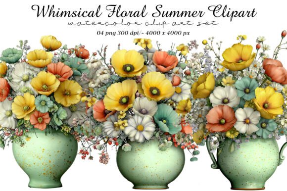 Download Whimsical Floral Summer Clipart - Floral summer clipart Collection