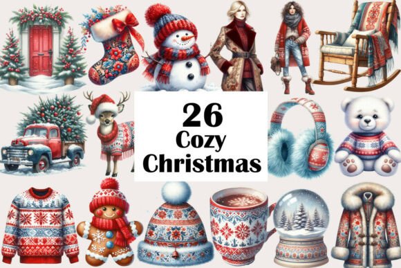 Download Cozy Christmas Clipart Bundle - Clipart bundle Collection