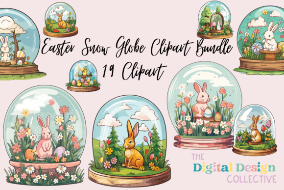 Download Easter Snow Globe Clipart Bundle - Clipart bundle Collection
